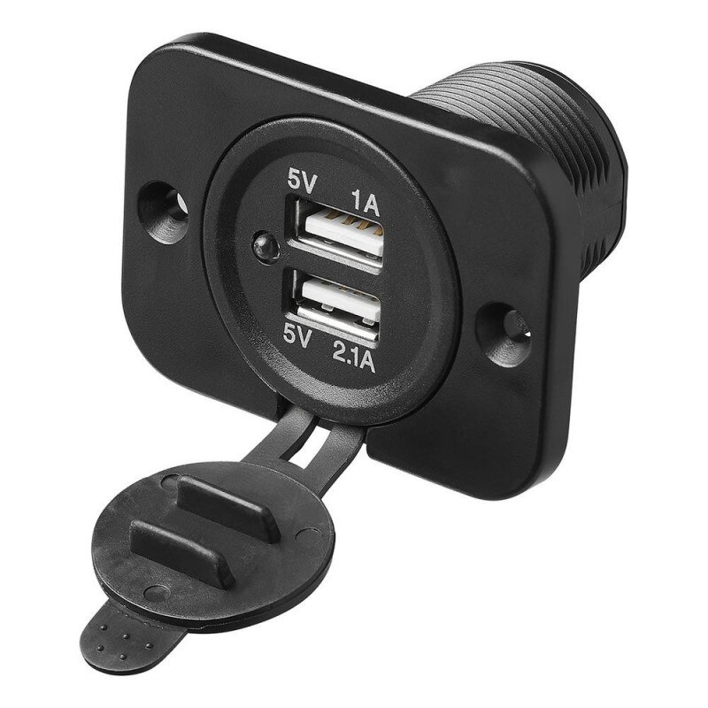 Plug Usb Dubbele Verborgen 2100mA 12V/24V In Blister