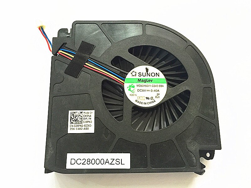 Ssea Cpu Cooling Koeler Ventilator Voor Dell M6700 Laptop Fan DC28000AZSL