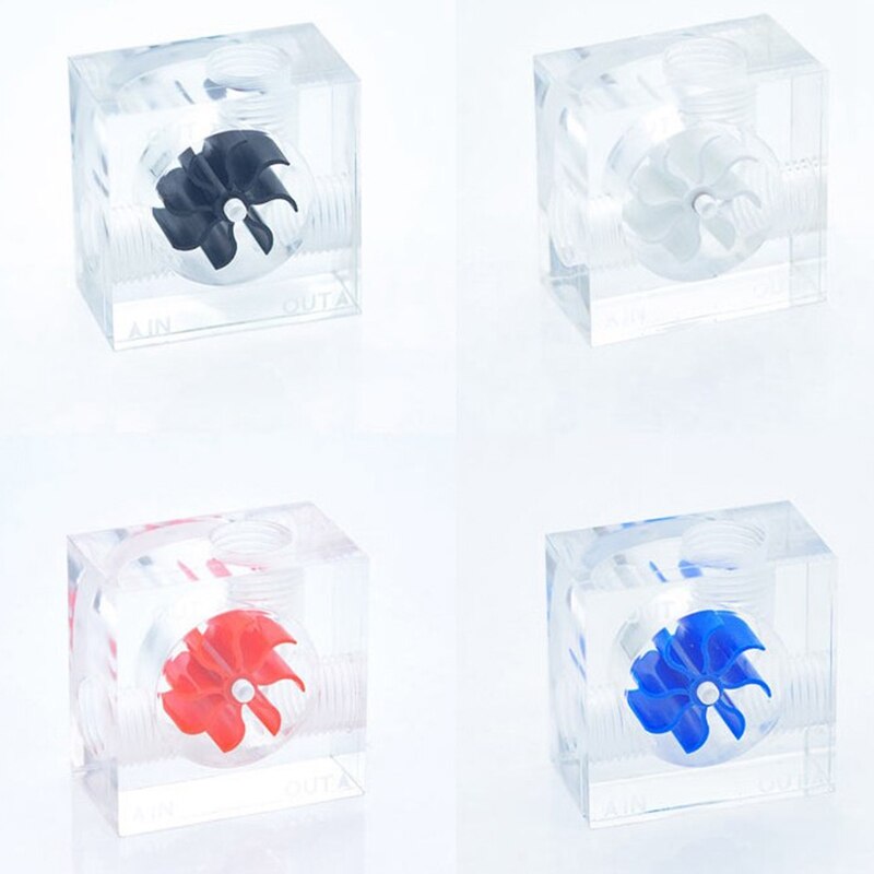 Acrylic PC Computer Water Cooling Flow G1/4 Thread 3-Ways Water Flow Meter Indicator Cold Liquid Flow Rate