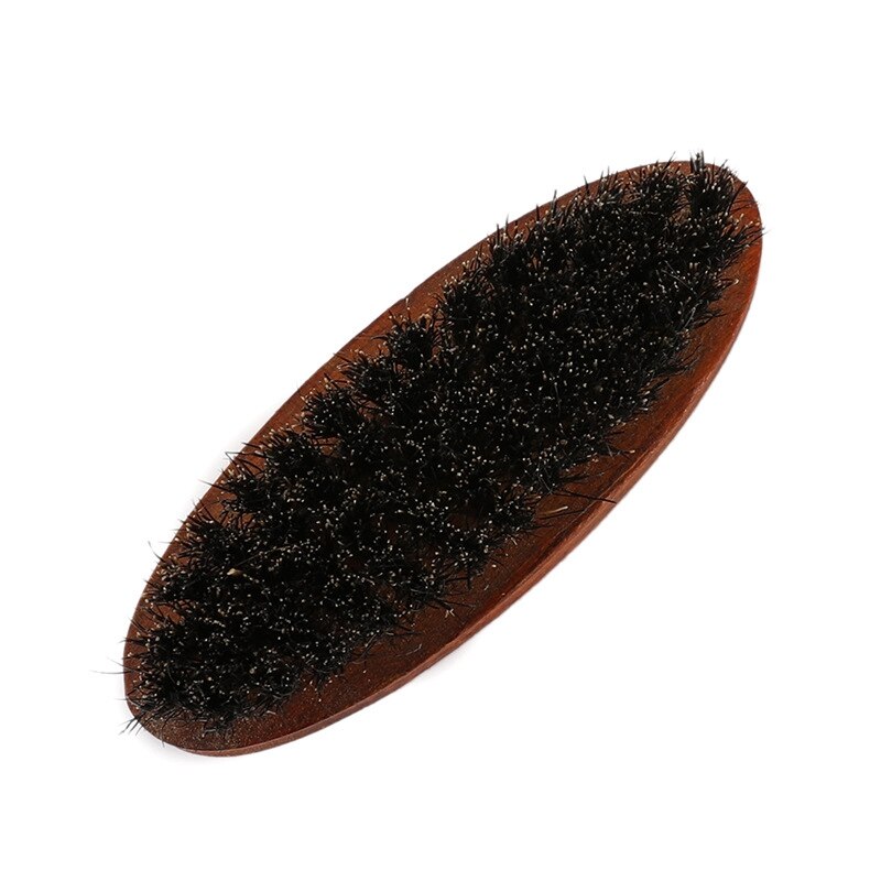 Wooden Handle Beard Brush Natural Wild Boar Bristle Shaving Wave Brush Brosse Barbe Tools Beard Shaping Tool Men Moustache