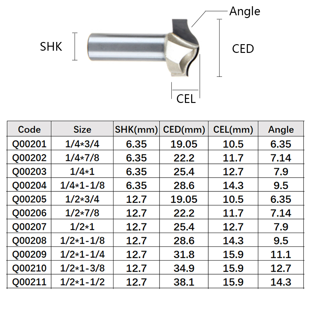 Tideway Round Bottom Clearing Bit Grade Woodworking Cutters CNC Tool Line Type Trimming Milling Cutter For Wood