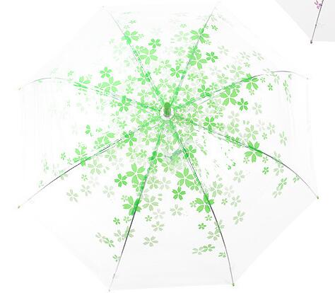 Paraguas transparente con forma de cúpula de burbujas para mujer, sombrilla romántica semiautomática con de flores transparentes para el sol y lluvia intensa