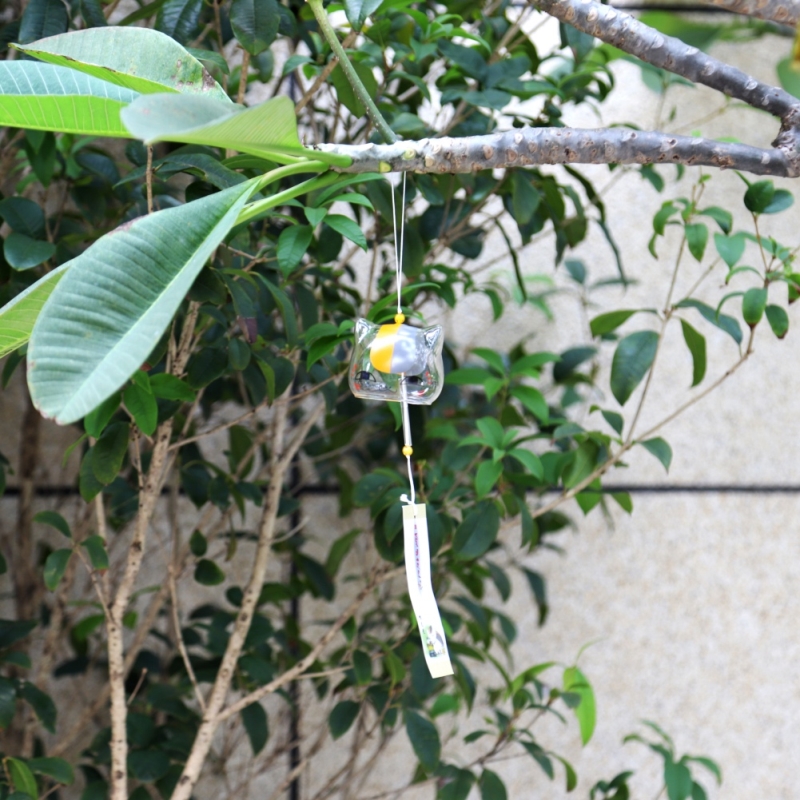 Happyyami Carillon Éolien Verre Cloche Fleurie Style Japonais - Ornement Romantique Suspendu