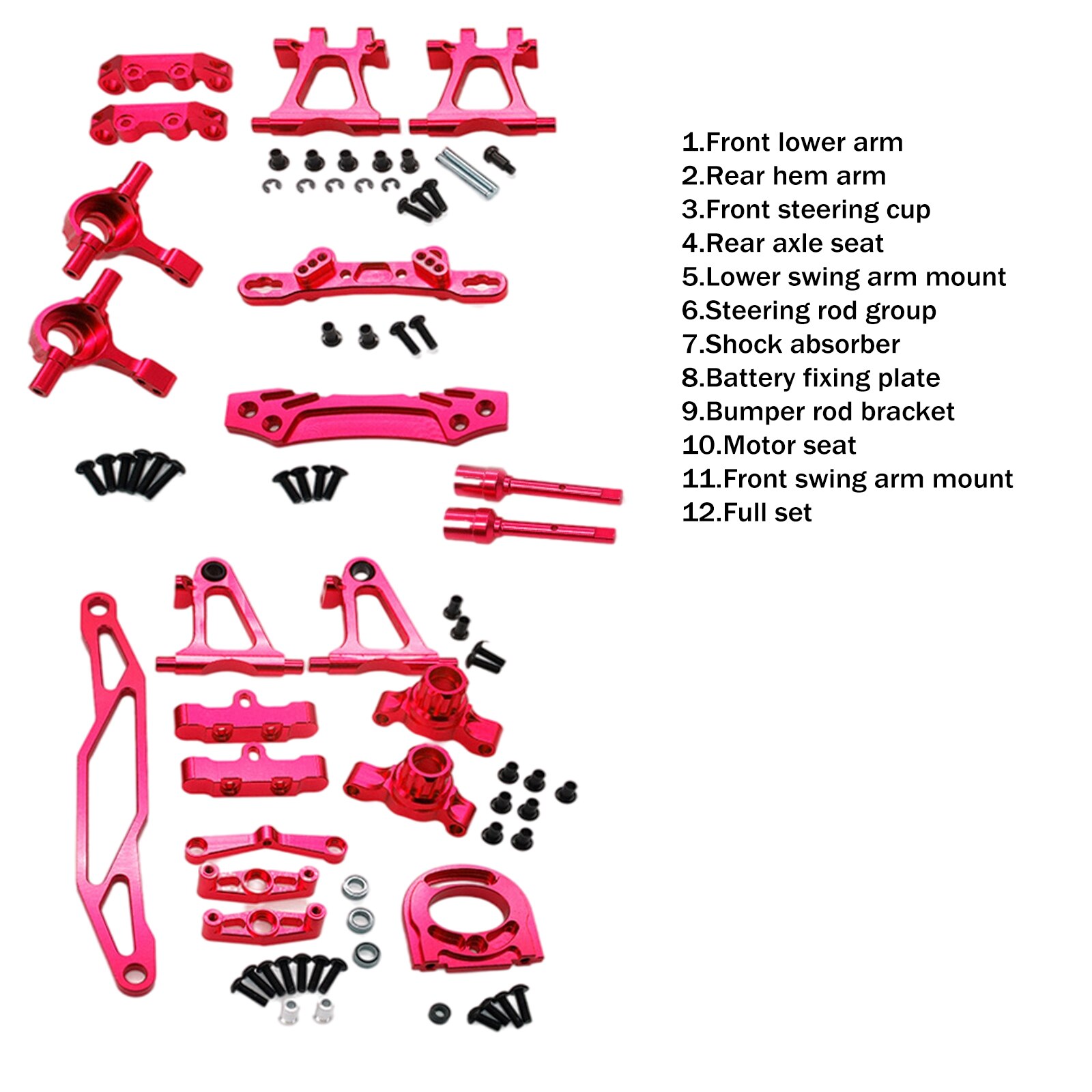 RC Upgrade Parts fit for Tamiya TT02 1:10 Scale Rock Crawler Monster Truck Car Vehicle Hobby Model DIY