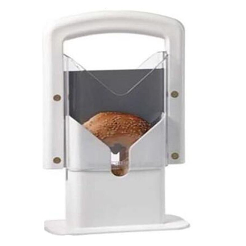 Bagel Cutter Slicer Guillotine Actie Blade Holder Mes Biter Keuken Wit: Default Title