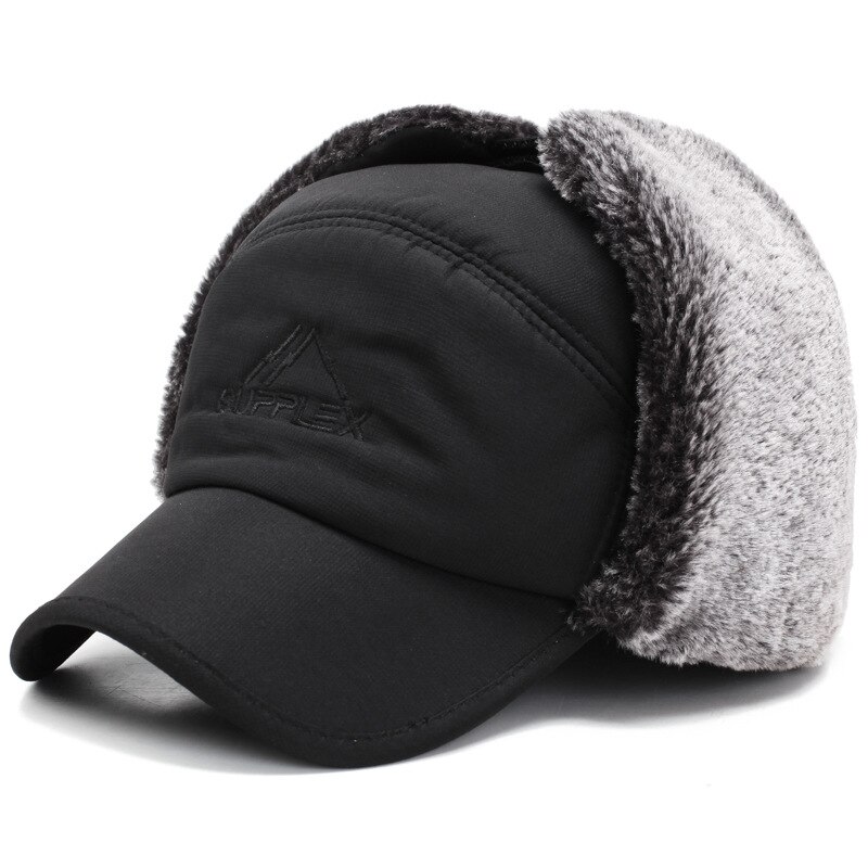 Gorro de alpinismo y Pesca para hombre y mujer, gorro de esquí de terciopelo grueso con protección para las orejas, a prueba de viento, unisex