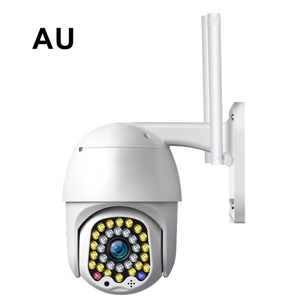 32 Lichten Geluid En Licht Alarm Automatische Tracking Draadloze Wifi Camera Hoge Definitie Ptz Outdoor Dual Lichtbron: AU32Gcard