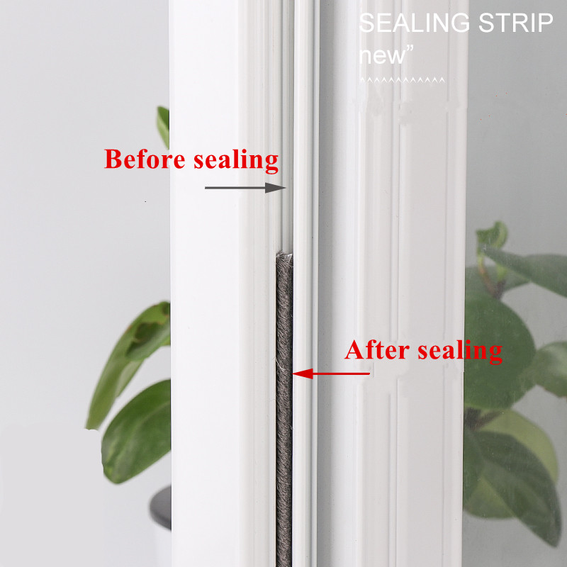 10 m, 5 mm x 8 mm,  aluminum sliding doors, windows, dustproof, brush sealing strips, sealing strips, draught excluders, sealing tape, door seals
