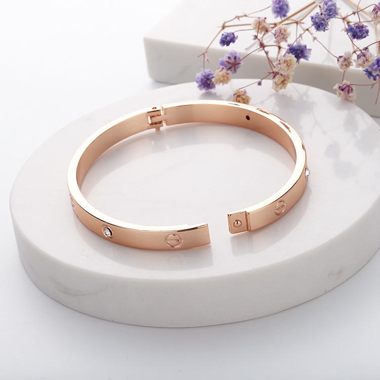 Fshion moderna smycken med rosa guld litet fräscht armband för studentpar flickvänner armband armband