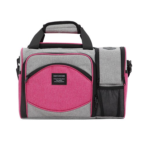 DENUONISS Neue Wasserdichte Picknick Tasche Isolierte Tragbare Stoff Thermische Kühltasche Große Volumen Lagerung Männlichen Bahre Wein Tasche: Rosa