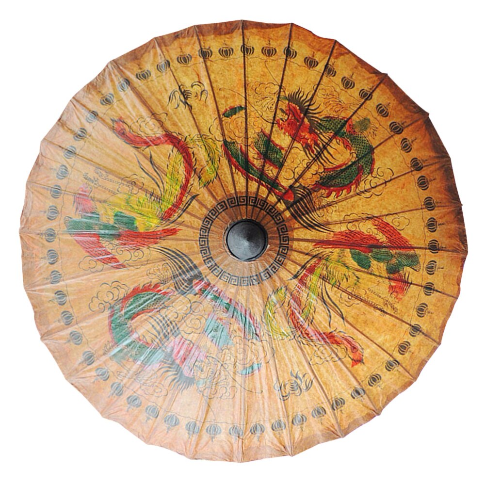 Oilpaper Umbrella Classic Hand-Painted Oil-Paper Umbrella Decorative Umbrella Oiled Paper Umbrella Craft Bar Store Tearoom Decor: Picture 2