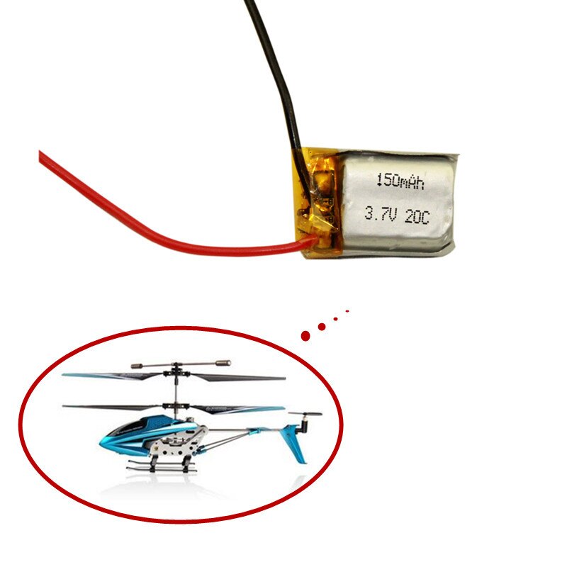 3.7V 150mAh voor Syma S105 S107 S107G S109 S111 MJXRC s977/s009 Wltoy v319 1S 3.7V 150mAh Li-Po Batterij 3.7V Helicopter Deel 1PCS