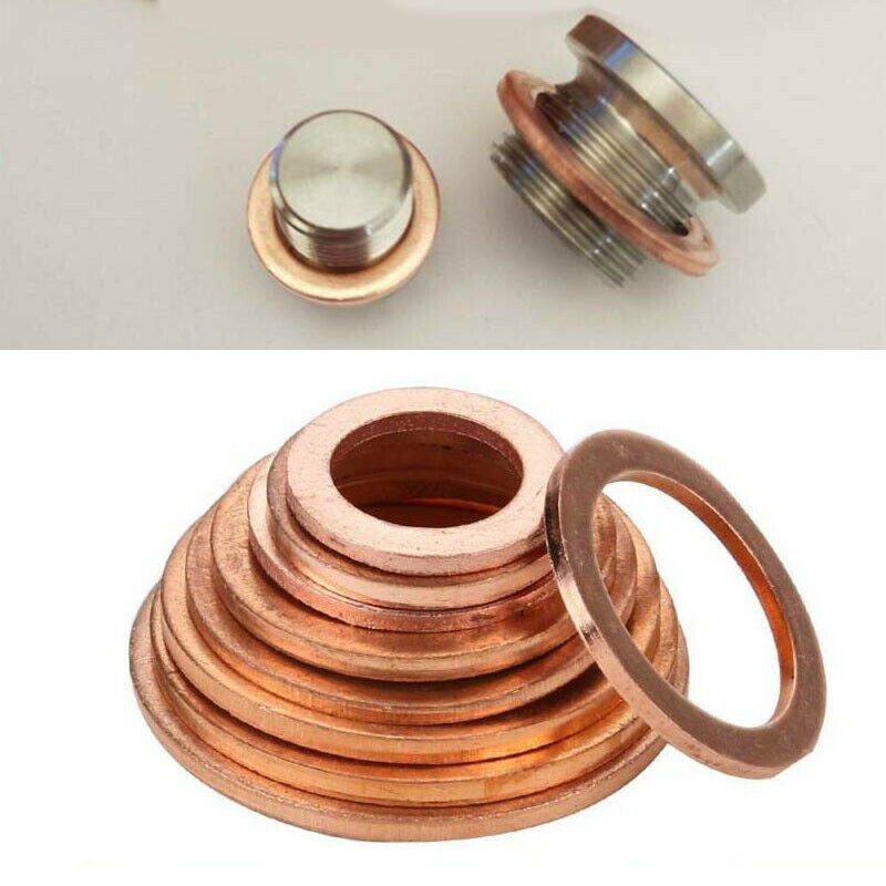 400 st/kartong massiv koppar krossbricka tätning tätning platta o-ring packningar sortiment box kit set för personbil lastbil fordon 9 stl.