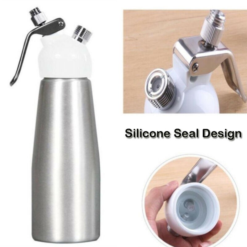 Distributeur de crème à Dessert en aluminium | Distributeur de crème à Dessert fouettée Portable de 250mL, machine à gâteaux en mousse