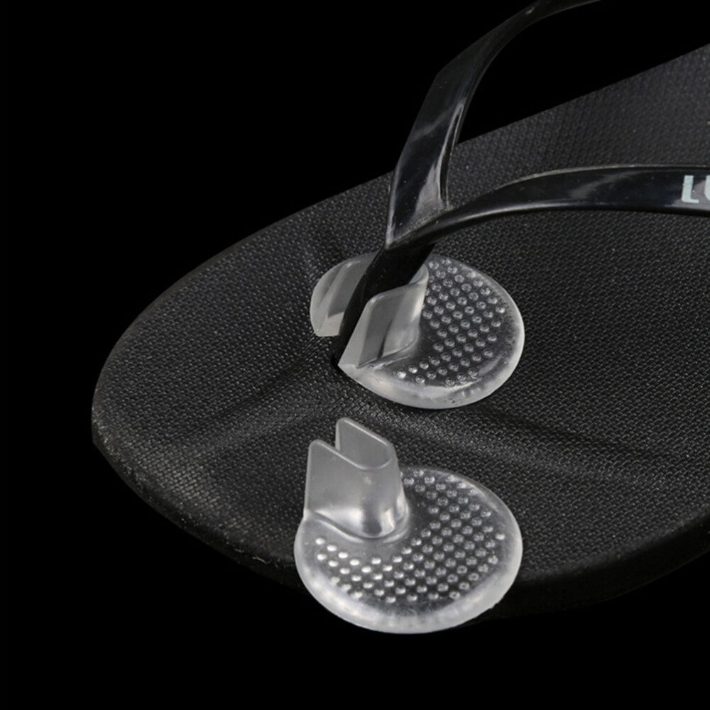 1 Pair Transparent Gel Shoes Inserts shoe-pad Cushion Flip flop Sandals Toe Separator Massage Insole