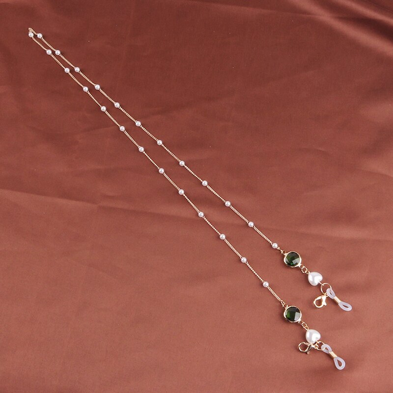 Okulary przeciwsłoneczne okulary przeciwsłoneczne okulary uchwyt na łańcuszek przewód smycz naszyjnik łańcuszek robić okularów okulary uchwyt na przewód smycz na szyje lina: zielony