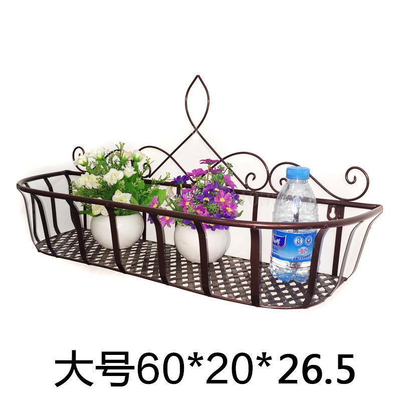 European wrought iron wall flower stand balcony flower stand wall hanging flower stand wall pot rack Wall shelf decorative frame: VIP 9