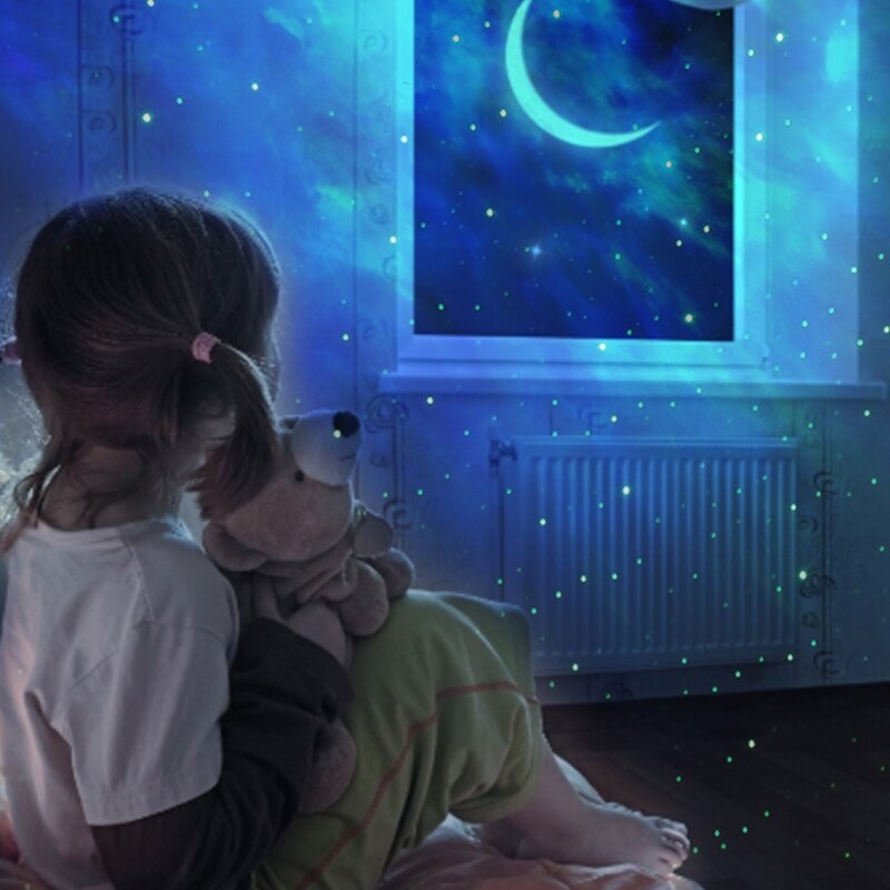 LED Projector Night Light Star Galaxy Projector Moon Cloud Night Lamp Ocean Wave with Music Mood Remote Control for