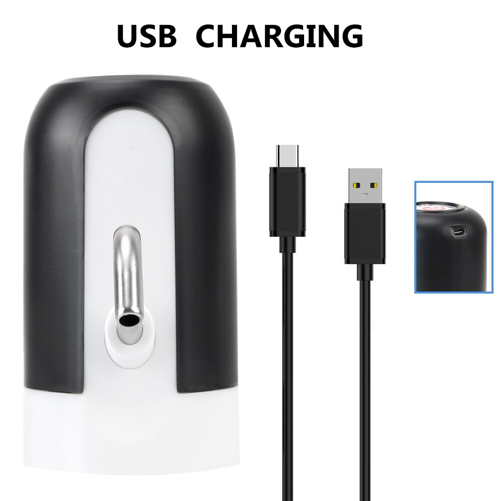 With Blue LED Light USB Rechargeable Automatic Water Dispenser Wireless Electric Water Pump Barreled Water Pumping Device