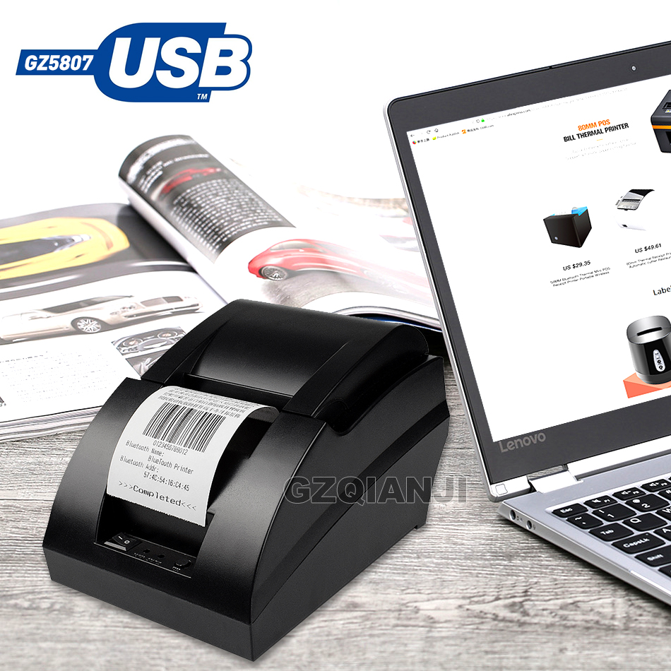 58mm thermal USB Bluetooth 2 inch receipt Bill printer 58mm usb thermal printer usb pos system for supermarket