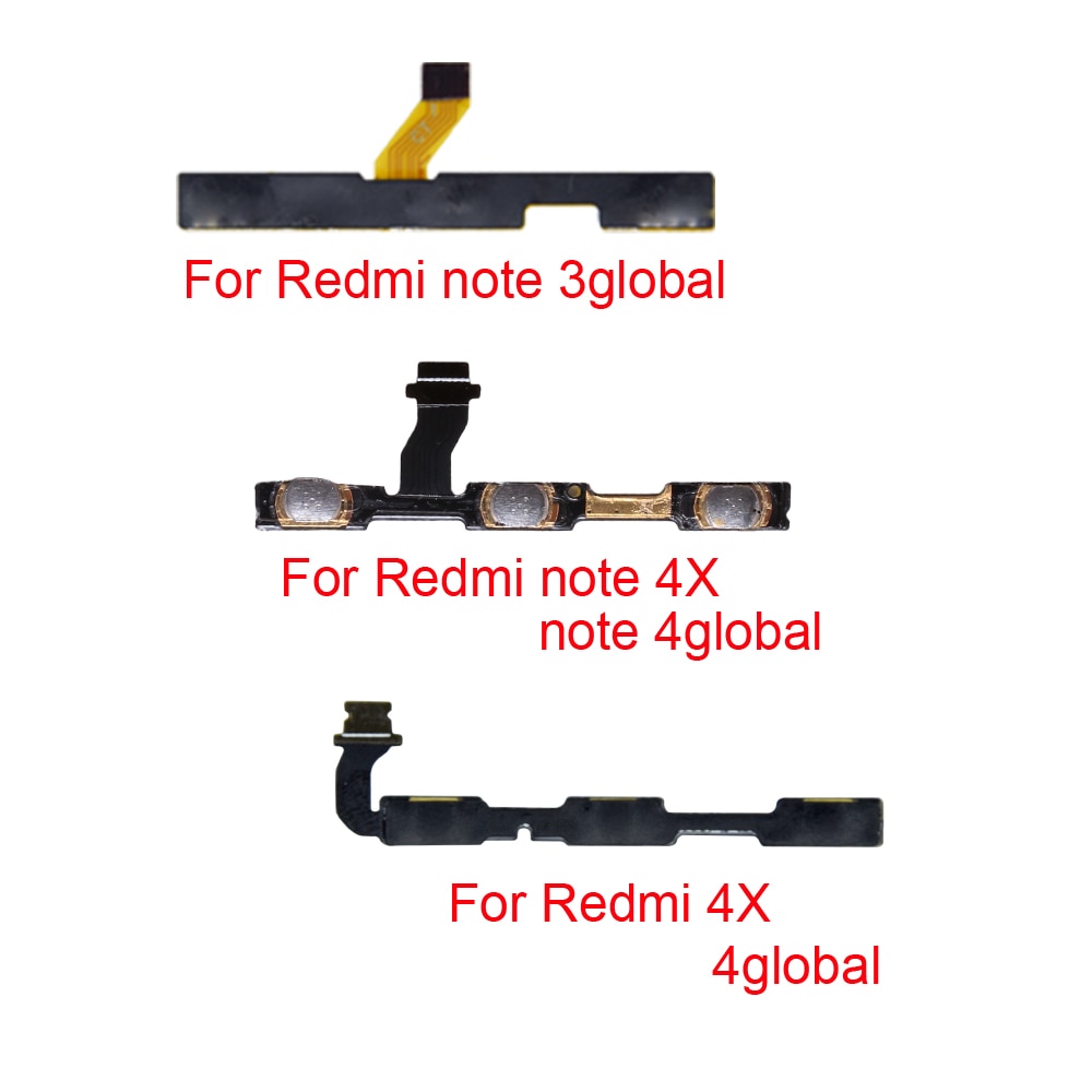 Cable flexible para botón de encendido para Xiaomi Redmi pro 4pro S2 3X 4X 4A 5A 3 4 5 pro, botón de encendido/apagado, Ket Flex para note 2 3 4 5, 1 Uds.