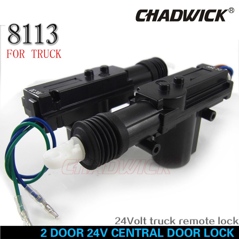 Centrallås med fjernbetjening 24v volt til lastbil 2 dørs universal chadwick 8113 aktuator køretøjsnøgle nøglefri adgang