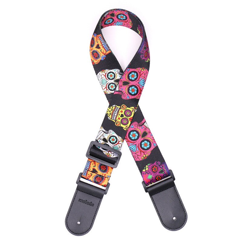 Foreign Trade Electric Guitar Strap Rock Guitar Player Special Skull Color Cool Bass Strap 5*150CM