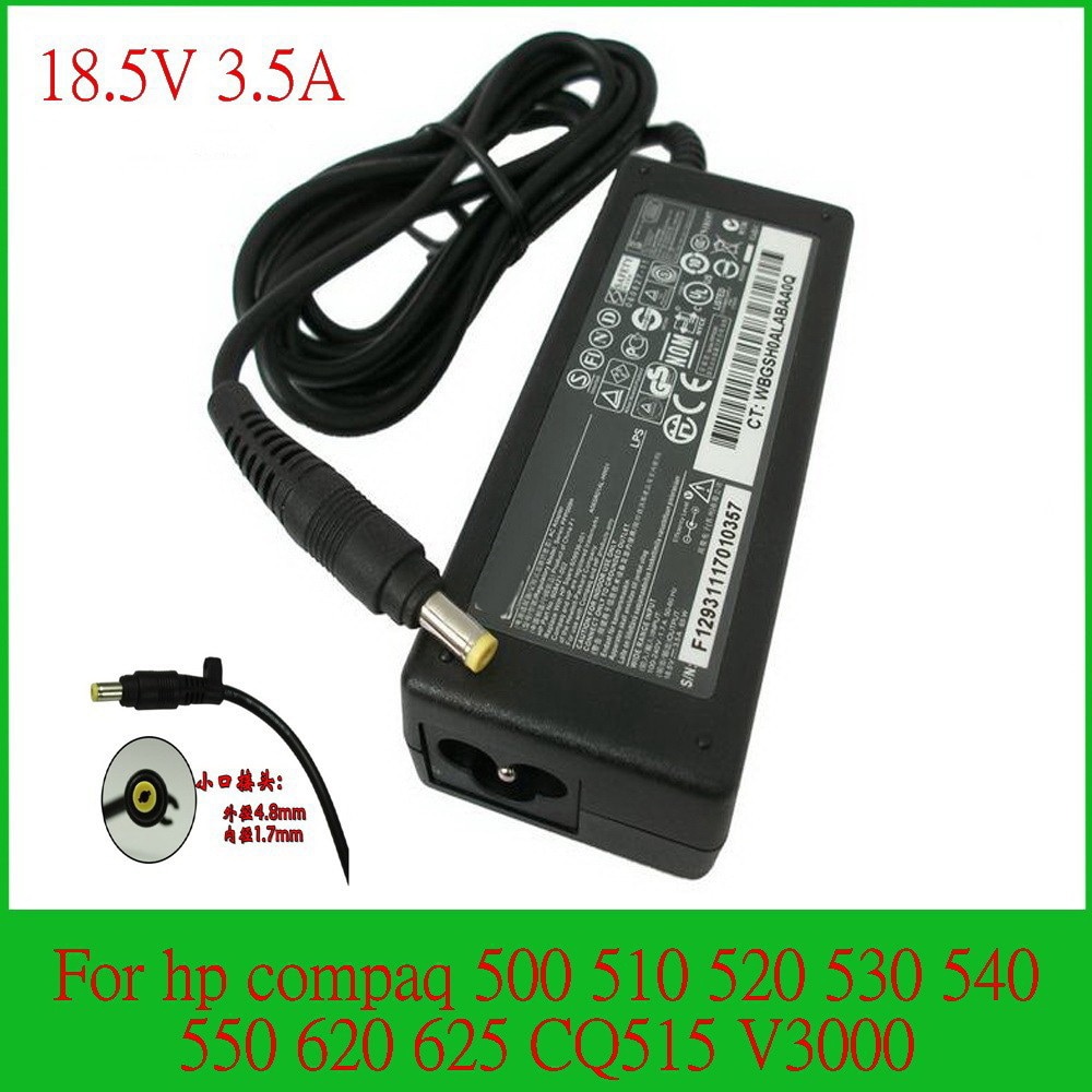 Cargador/adaptador de CA para hp compaq 500 510 520 530 540 550 18,5 4,8 CQ515 V3000 DM1 DM3 CQ520 libre, 1 Uds., 1,7 V, 620x625mm