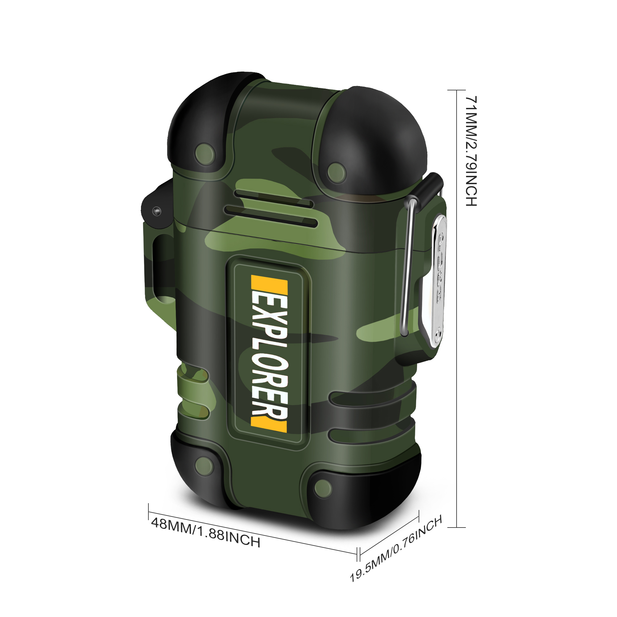 Wasserdicht USB Ladung Elektrische Feuerzeug Dual Bogen Feuerzeug Flammenlose Plasma Feuerzeug draussen Wandern Camping Rauchen Zubehör