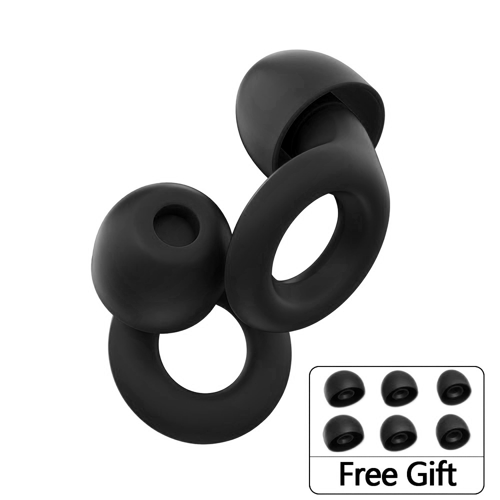 Tapones para los oídos HUAK-Protección auditiva de silicona de alta fidelidad para conciertos Reducción de ruido Dormir, Tapones para los oídos para nadar-Accesorios adicionales incluida: Borgoña