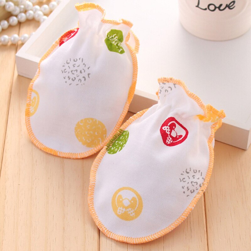 1 paire coton mélangé bébé gants Anti rayure visage main gardes Protection doux -né moufles bébé douche pour bébé fille garçon