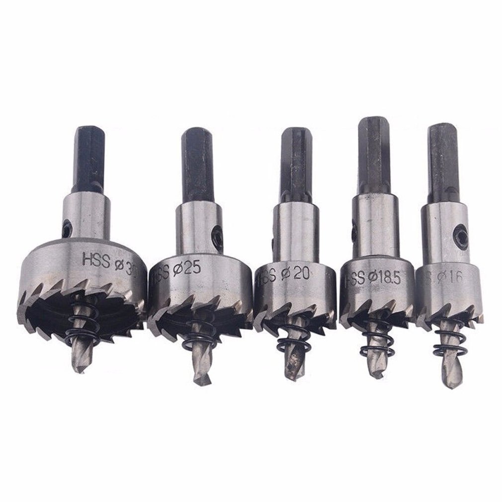 Hss Sheet 6542 Metal Reamer 7Mm Handle High Speed Steel Drill 5Pcs Thin Plate Reamer 16-30Mm Metal Reamer
