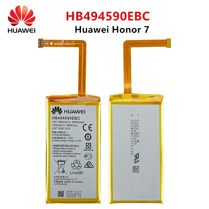 Hua Wei 100% Orginal HB494590EBC 3000mAh Battery For Huawei Honor 7 Glory PLK-TL01H ATH-AL00 PLK-AL10 Batteries +Tools