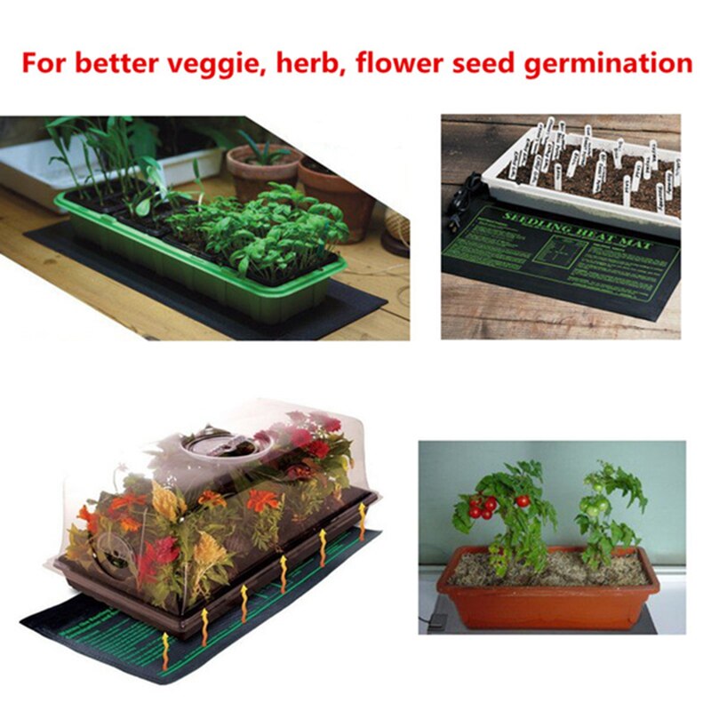 18W 220V Seedling Heating Mat 52*24CM Waterproof Plant Seed Germination Propagation Clone Starter Pad 220V Garden Supplies