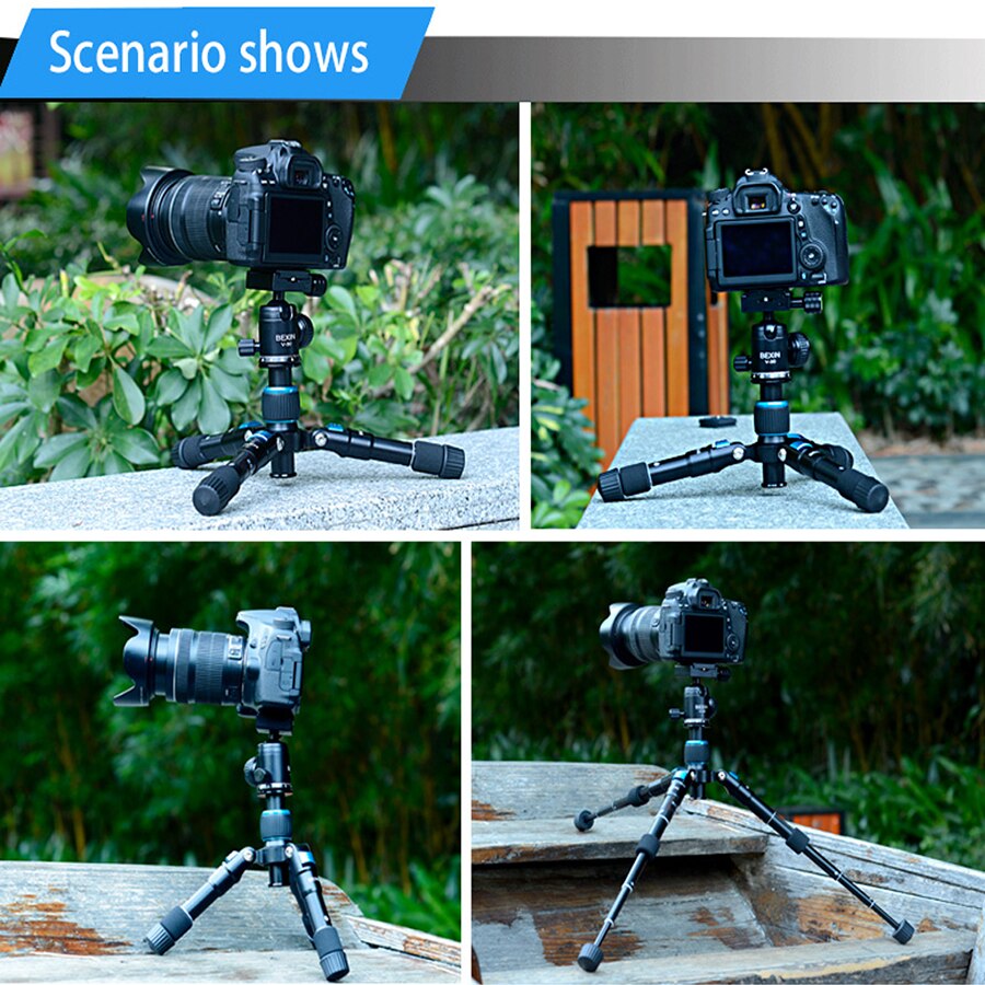 Trípode de cámara de aleación de aluminio, 18cm-48cm, con rótula Universal, soporte Flexible para cámaras DSLR DV teléfonos