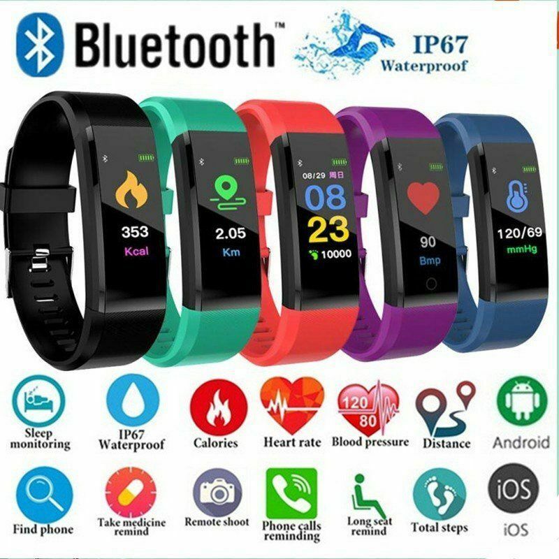 115 Plus Gezondheid Armband Hartslag Bloeddruk Smart Band Fitness Tracker Smartband Polsbandje Voor Smart Band 3 Smart Horloge