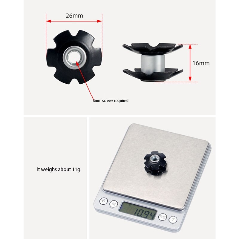 30Pcs Cycling Star Nut Bicycle Parts MTB Road Bike Cycling Steer Tube Headset Star Nut for 1/8inch 28.6mm Bicycle Parts