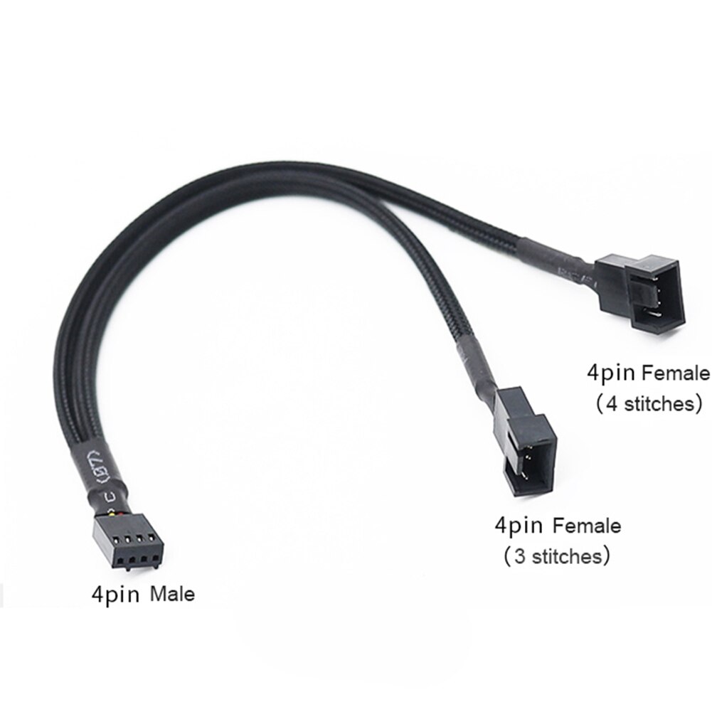 27Cm 4 Pin Pwm Splitter Kabel 4Pin Pwm Vrouwelijke 3/4 Pin Pwm Adapter Kabel Voor Computer Cpu Case fan Mouwen Adapter Power Kabel