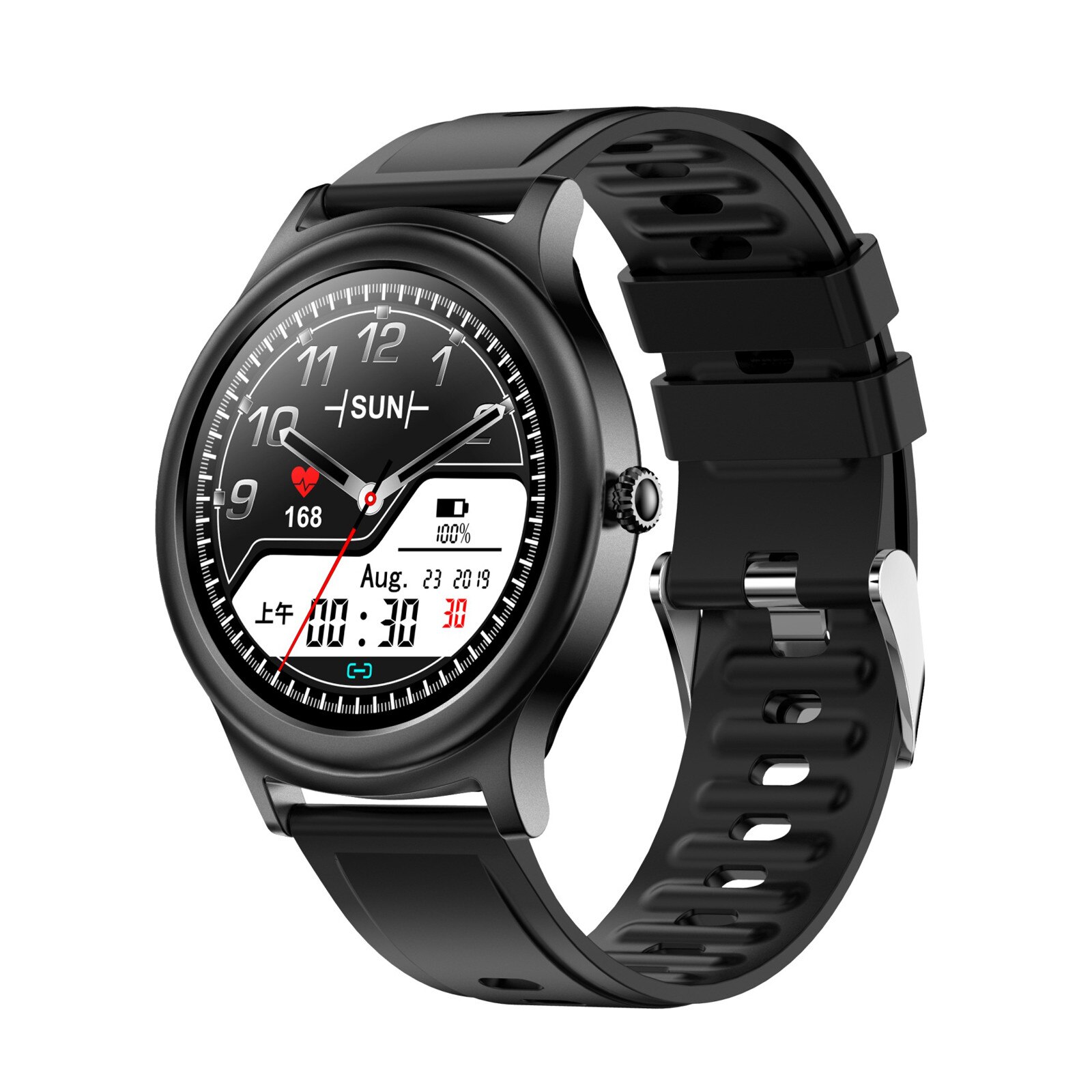 Smart Horloge Mannen/Vrouwen V31 Fitness Armband Bluetooth Waterdichte Hartslagmeter Smart Horloge Vrouwen Fitness Tracker Smartwatch: Black