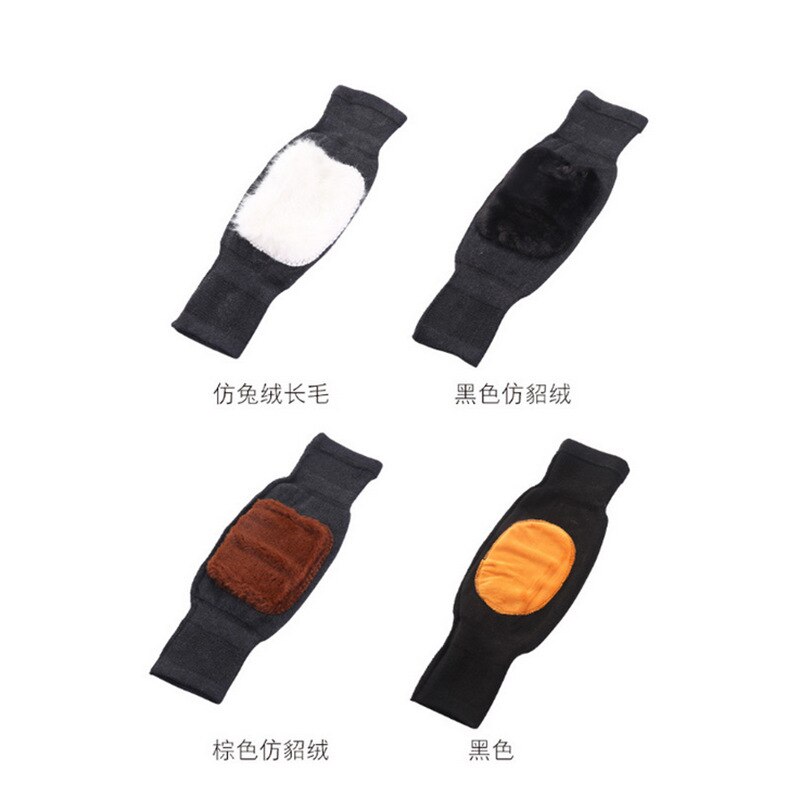 Knee-skin Fur Knee Pads Winter Warm Thickening Long Men and Women Leggings Motorcycle Outdoor Riding BIKE Knee Pads