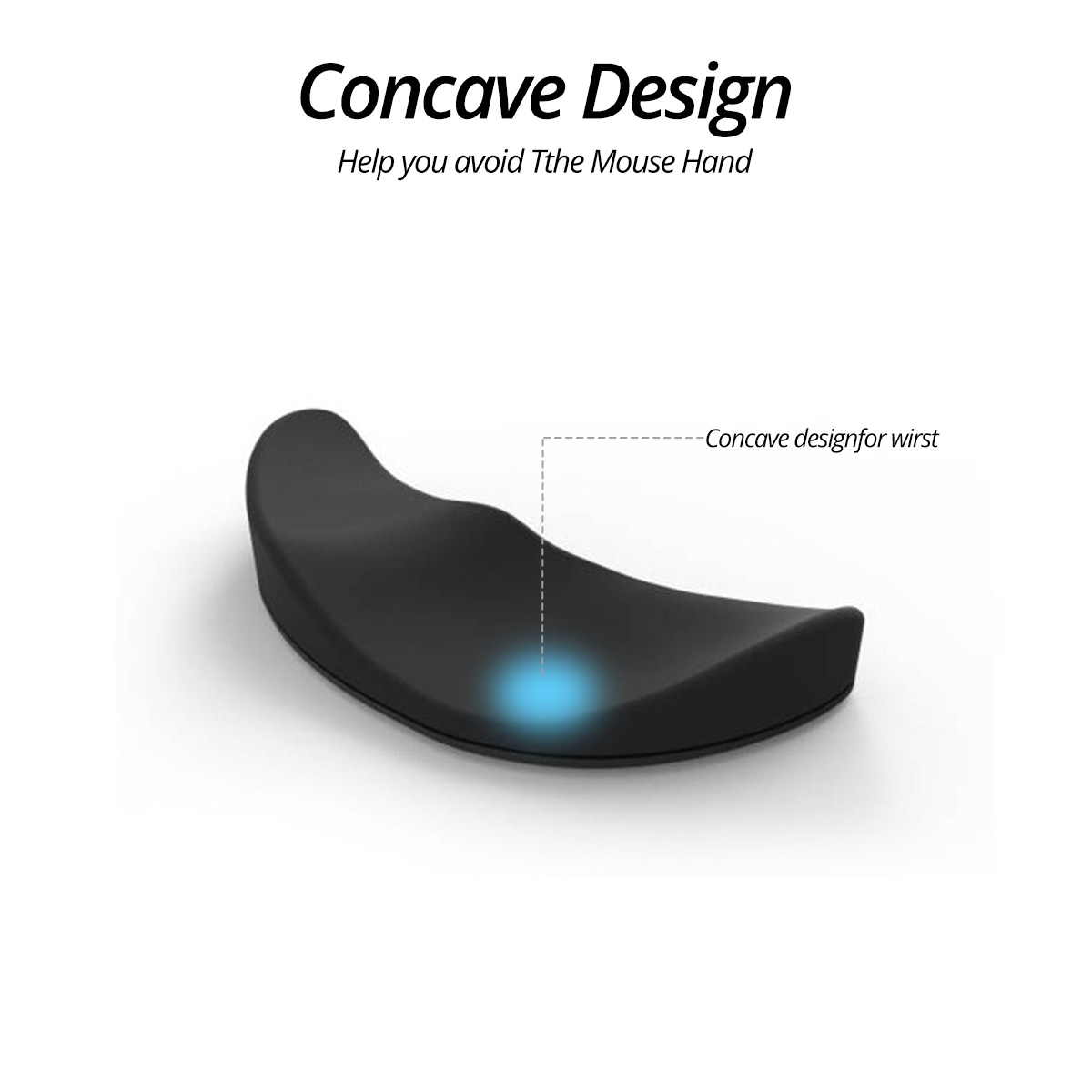 Ergonomische Handguard Muis Palm Pad Silicon Gel Antislip Stroomlijnen Polssteun Ondersteuning Mat Computer Muismat Voor Kantoor Gaming PC