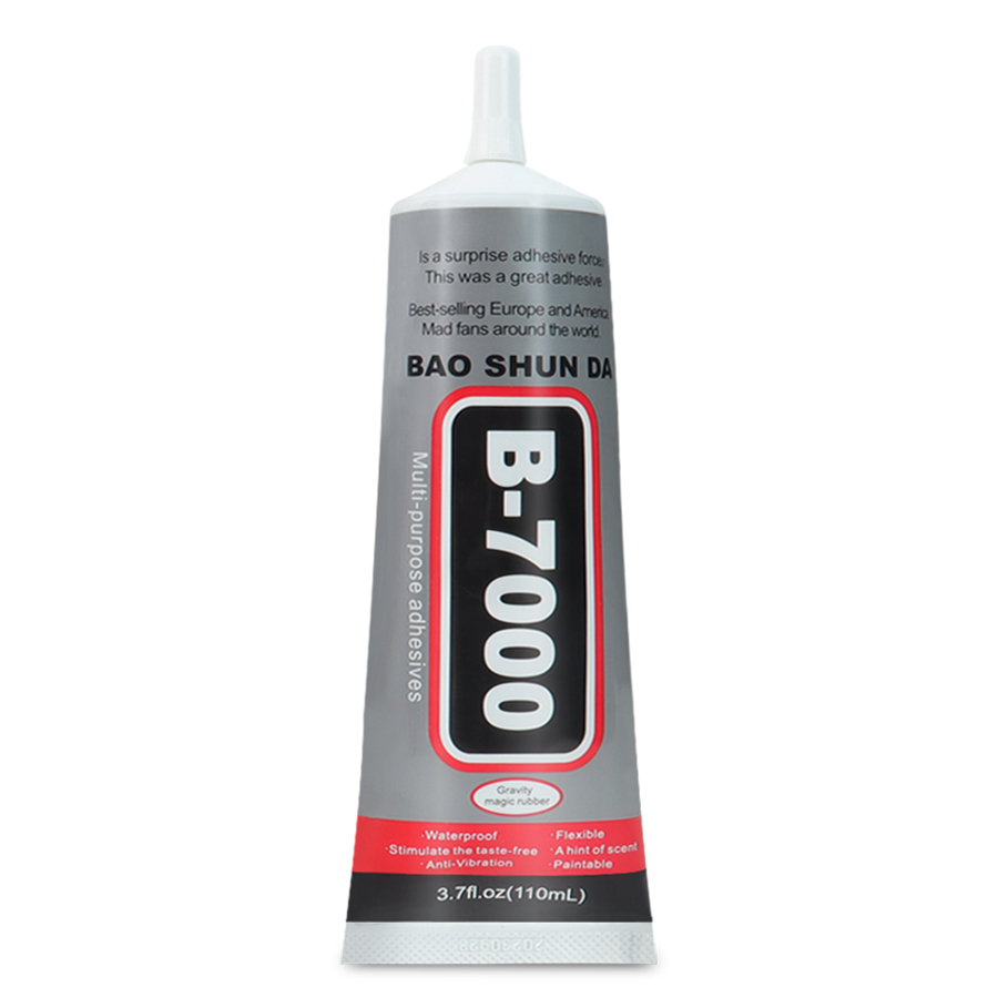B7000 Glue, Handy-Bildschirmkleber, geeignet für Schmuck, Hausbau-Modelle, Trockenblumen, Holzrahmen, Stoffe, Pappe, Wollstoffe, universelle Bastelarbeiten, kreativer, weicher Kleber, Anti-Verstopfungs, 110ml: Gefärbt
