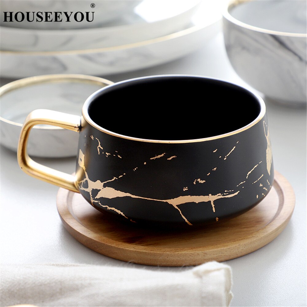 Ensemble de cuillères à café en céramique, tasses de chat à café, condensé à l&#39;italienne, tasse de thé, petite tasse de café avec plat