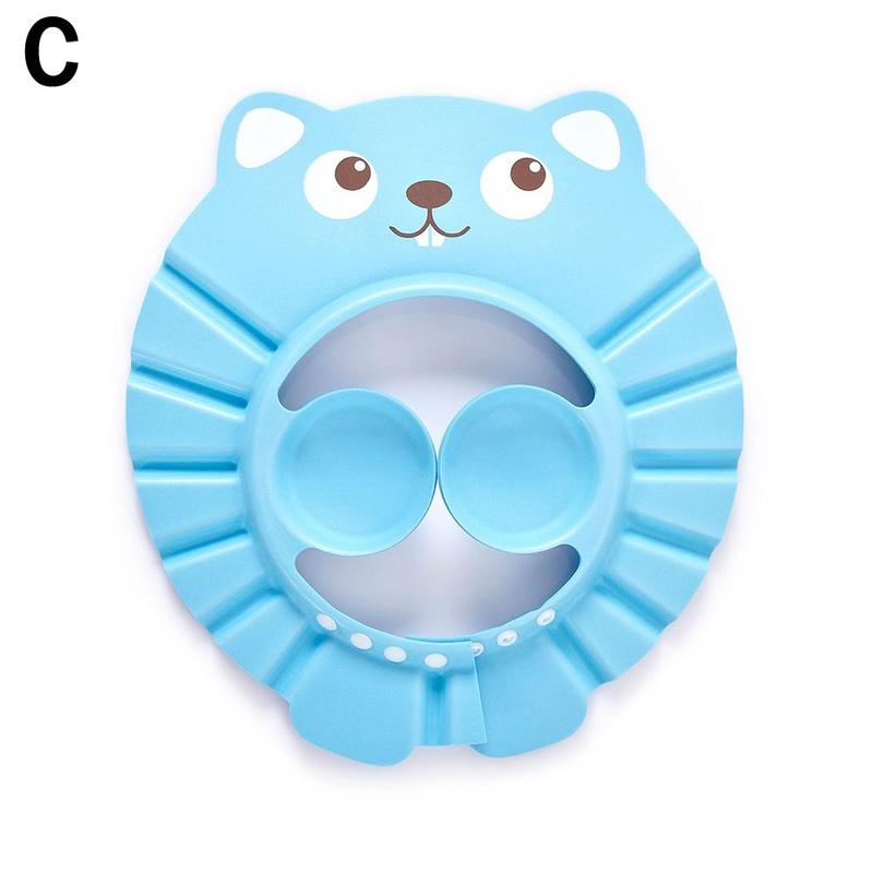 Leuke Baby Shampoo Cap Met Cartoon Funy Patroon Kids Baby Waterdichte Verstelbare Cap Douche Bad Zuigeling M8K4: C