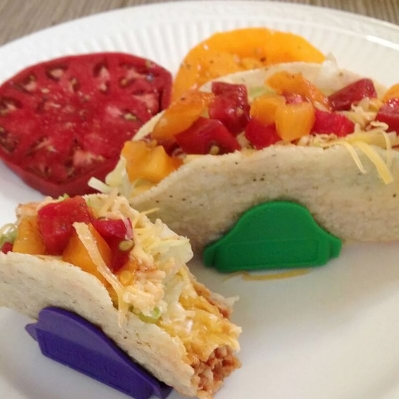 12 pieces/set of Mexican pizza clips plastic wavy shelves kitchen cooking tools