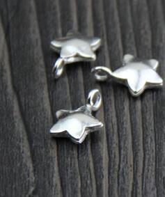 3 handgefertigte thailändische 925 -anhänger aus massivem sterlingsilber 925 kleine anhänger Ich bin Jahrgang-stil, diy-schmuck, Mini-Stern-anhänger: Ursprünglich Titel