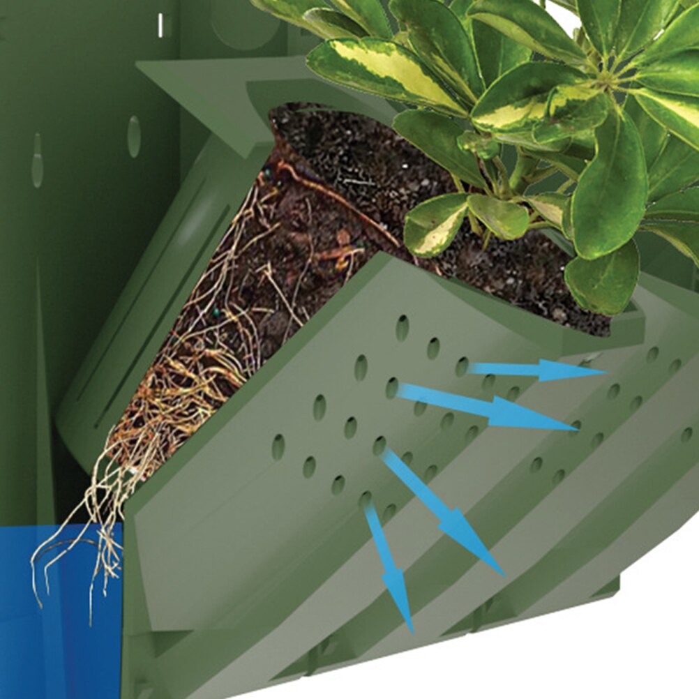 1 PC Garden Stackable Vertical Garden Pots Wall Planter Living Background For Office Outdoor Mall Indoor Living Hall Balcony