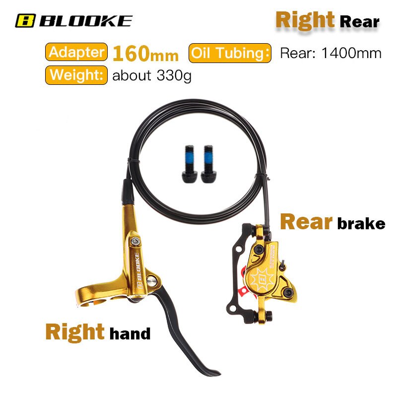 BLOOKE Mountain Bike Oil Brake M620 Hydraulic Disc Brake Caliper Suitable for Bicycle 160mm Brake Disc Aluminum Alloy Pads Parts: 160mm Right-Rear