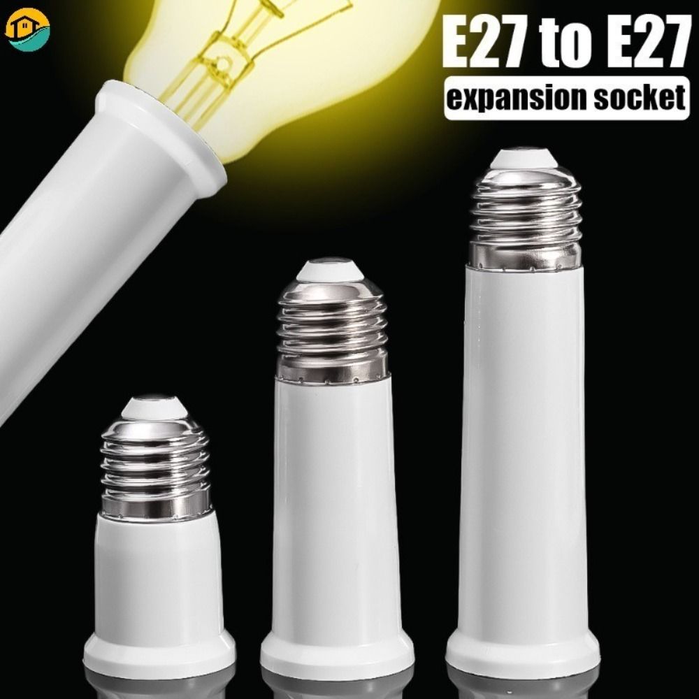 65/95/120mm e27 to e27 forlænger lampeholder base pære forlænger forlænger fatningsadapter led lys adapter konverter