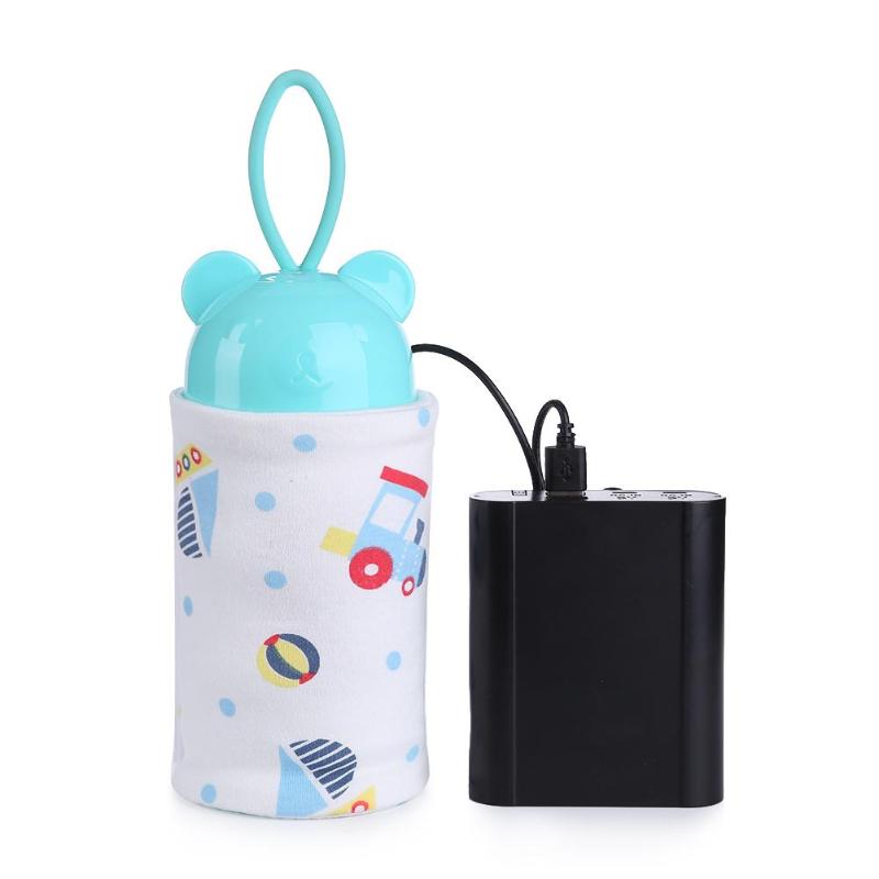 Babyflaskevarmer bærbar mælkekopvarmer spædbørn fodring med flaskepose